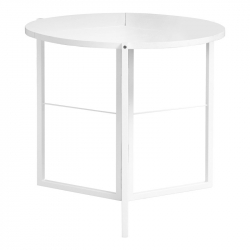 Τραπέζι Talen pakoworld σε λευκή απόχρωση Φ80x74εκ