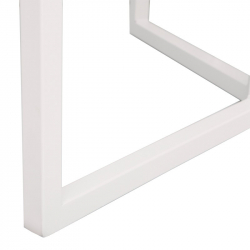 Τραπέζι Talen pakoworld σε λευκή απόχρωση Φ80x74εκ