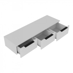 Κονσόλα με 3 συρτάρια Doha pakoworld σε λευκή απόχρωση 120x39x22cm (120x39x22εκ)