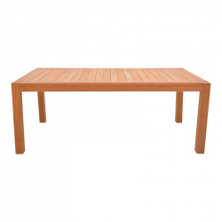 Τραπέζι Vocaly pakoworld teak ξύλο σε φυσική απόχρωση 200x100x75εκ