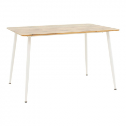 Τραπεζαρία Cuba-Parker pakoworld σετ 5τεμ sonoma-λευκό 120x80x75εκ