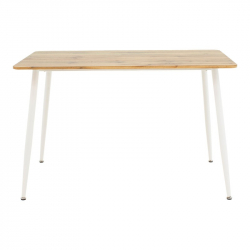 Τραπεζαρία Cuba-Parker pakoworld σετ 5τεμ sonoma-λευκό 120x80x75εκ