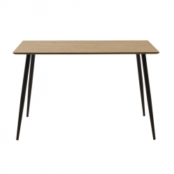 Τραπεζαρία Cuba-Julita pakoworld σετ 5τεμ MDF sonoma-μαύρο-φυσικό 120x70x76εκ