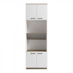 Ντουλάπα κουζίνας Rowan pakoworld σε λευκή-sonoma απόχρωση 60x42x182εκ