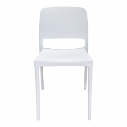 Καρέκλα Fenxy pakoworld pp σε λευκή απόχρωση 38x42x77εκ