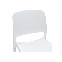 Καρέκλα Fenxy pakoworld pp σε λευκή απόχρωση 38x42x77εκ
