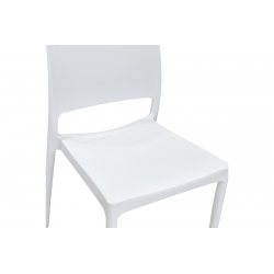 Καρέκλα Fenxy pakoworld pp σε λευκή απόχρωση 38x42x77εκ