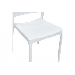 Καρέκλα Fenxy pakoworld pp σε λευκή απόχρωση 38x42x77εκ