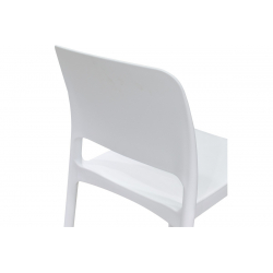 Καρέκλα Fenxy pakoworld pp σε λευκή απόχρωση 38x42x77εκ