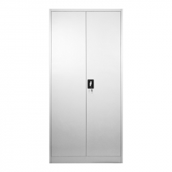 Ντουλάπα Ugren pakoworld μέταλλο σε απόχρωση ανοιχτό γκρι 90x40x180εκ