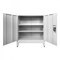 Ντουλάπι Armon pakoworld μέταλλο σε απόχρωση ανοιχτό γκρι 90x45x100εκ