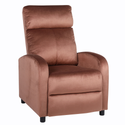 Πολυθρόνα Ανακλινόμενη ArteLibre TUREIS Καφέ Βελούδο 68x86x99cm Πολυθρόνα Ανακλινόμενη ArteLibre TUREIS Καφέ Βελούδο 68x86x99cm