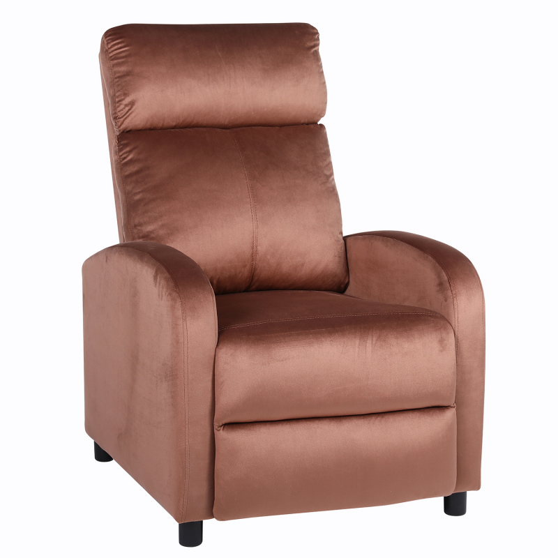 Πολυθρόνα Ανακλινόμενη ArteLibre TUREIS Καφέ Βελούδο 68x86x99cm Πολυθρόνα Ανακλινόμενη ArteLibre TUREIS Καφέ Βελούδο 68x86x99cm