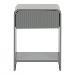 Κομοδίνο Zeplen pakoworld MDF σε γκρι απόχρωση 40x40x53εκ