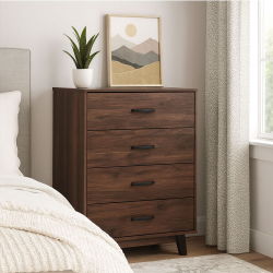 ΣΥΡΤΑΡΙΕΡΑ ΞΥΛΙΝΗ ΜΕ 4 ΣΥΡΤΑΡΙΑ ΣΕ ΚΑΡΥΔΙ ΧΡΩΜΑ 60x40x93εκ. ANKOR