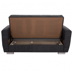 ΚΑΝΑΠΕΣ ΚΡΕΒΑΤΙ POLYA ΔΙΘΕΣΙΟΣ ΓΚΡΙ HM3241.03 150x84x88 εκ.