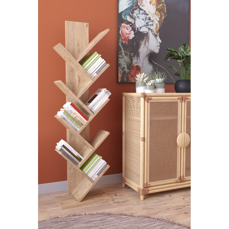 Βιβλιοθήκη ArteLibre AZIZI Δρυς Μοριοσανίδα 35x19.5x130cm Βιβλιοθήκη ArteLibre AZIZI Δρυς Μοριοσανίδα 35x19.5x130cm