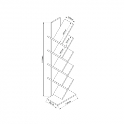 Βιβλιοθήκη ArteLibre AZIZI Δρυς Μοριοσανίδα 35x19.5x130cm Βιβλιοθήκη ArteLibre AZIZI Δρυς Μοριοσανίδα 35x19.5x130cm