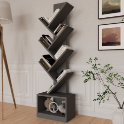 Βιβλιοθήκη ArteLibre BADRU Ανθρακί Μοριοσανίδα 40x19.5x150cm Βιβλιοθήκη ArteLibre BADRU Ανθρακί Μοριοσανίδα 40x19.5x150cm
