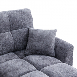 Γωνιακός αναστρέψιμος καναπές κρεβάτι Comfie pakoworld με αποθηκευτικό χώρο ανθρακί ύφασμα 267x159x97εκ