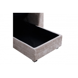 Γωνιακός αναστρέψιμος καναπές κρεβάτι Comfie pakoworld με αποθηκευτικό χώρο μπεζ ύφασμα 267x159x97εκ