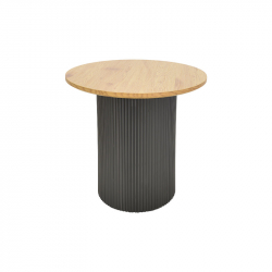 Tραπέζια σαλονιού Dovel pakoworld mdf σετ 2τεμ. sonoma-μαύρο