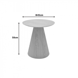 Βοηθητικό τραπέζι Donda pakoworld mdf sonoma Φ45x50εκ