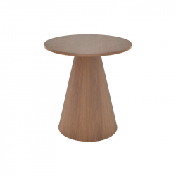Βοηθητικό τραπέζι Donda pakoworld mdf καρυδί Φ45x50εκ