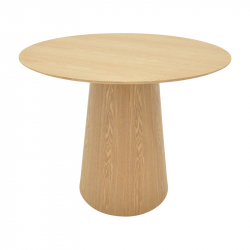 Tραπέζι Donda pakoworld mdf sonoma Φ100x76εκ