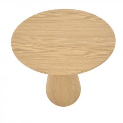 Tραπέζι Donda pakoworld mdf sonoma Φ100x76εκ