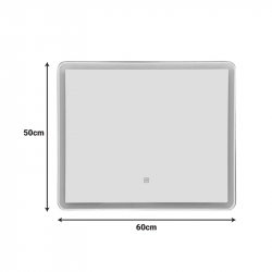 Καθρέπτης Led Quadrou Inart pp-αλουμίνιο 60x3x50εκ