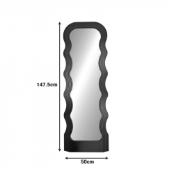 Καθρέπτης Spejo Inart μαύρο PP 50x2.8x147.5εκ