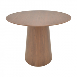 Tραπέζι Donda pakoworld mdf καρυδί Φ100x76εκ