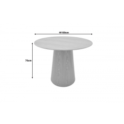 Tραπέζι Donda pakoworld mdf καρυδί Φ100x76εκ