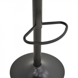 Σκαμπό μπαρ Boronez pakoworld πτυσσόμενο μαύρο pu-με μαύρη βάση 47x49x112εκ