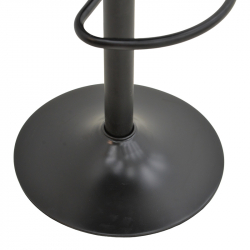 Σκαμπό μπαρ Boronez pakoworld πτυσσόμενο μαύρο pu-με μαύρη βάση 47x49x112εκ