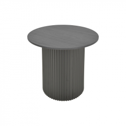 Βοηθητικό τραπέζι Dovel pakoworld mdf σε μαύρη απόχρωση Φ50x45εκ