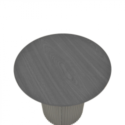 Βοηθητικό τραπέζι Dovel pakoworld mdf σε μαύρη απόχρωση Φ50x45εκ