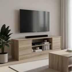 Έπιπλο τηλεόρασης Sasa pakoworld σε sonoma απόχρωση 120x35x41.5εκ
