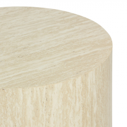 Βοηθητικά τραπεζάκια 2τεμ Zonar pakoworld MDF σε όψη τραβερτίνας