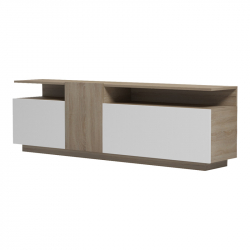 Μπουφές Vendora pakoworld σε sonoma-λευκή απόχρωση 150x29.5x46.3εκ