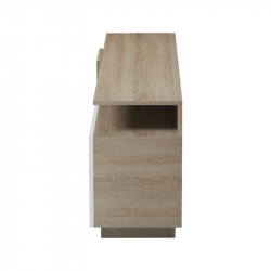 Μπουφές Vendora pakoworld σε sonoma-λευκή απόχρωση 150x29.5x46.3εκ