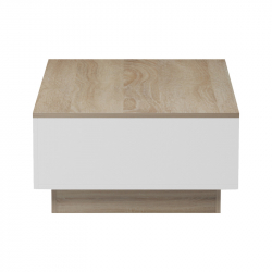 Τραπέζι σαλονιού Winey pakoworld σε sonoma-λευκή απόχρωση 90x60x31.5εκ Τραπέζι σαλονιού Winey pakoworld σε sonoma-λευκή απόχρωση 90x60x31.5εκ