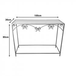 Κονσόλα Frensia Inart μέταλλο σε χρυσή απόχρωση 100x30x80εκ