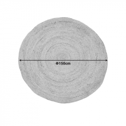 Χαλί Solon Inart μπεζ γιούτα Φ150x1εκ