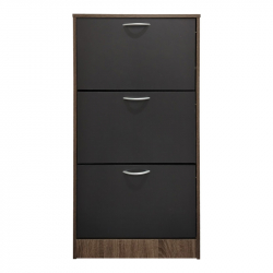 Παπουτσοθήκη Savaz pakoworld σε oak-ανθρακί απόχρωση 60x24x114εκ