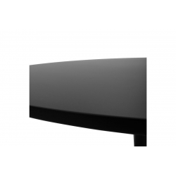 Τραπεζαρία Balou-Noor pakoworld σετ 5τεμ MDF μαύρο-κιτρινο Φ100x73εκ