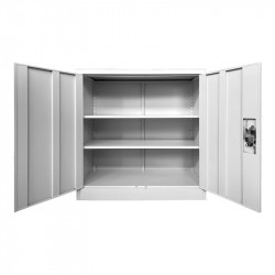 Ντουλάπι Armon pakoworld μέταλλο σε απόχρωση ανοιχτό γκρι 90x45x90εκ