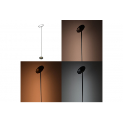 Φωτιστικό δαπέδου Rita pakoworld led μέταλλο σε μαύρη απόχρωση Φ25x160εκ