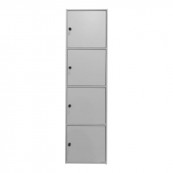 Ντουλάπι-στήλη Gabino pakoworld σε λευκή απόχρωση 40x39x158εκ